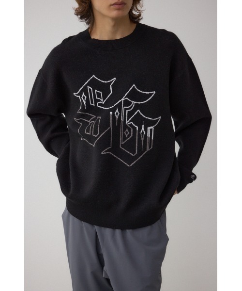 AZUL by moussy(アズールバイマウジー)の「STAY GOLDニット(ニット/セーター・メンズ・杢グレー/ブラック/ブラウン・MEDIUM/LARGE)」の4枚目の写真
