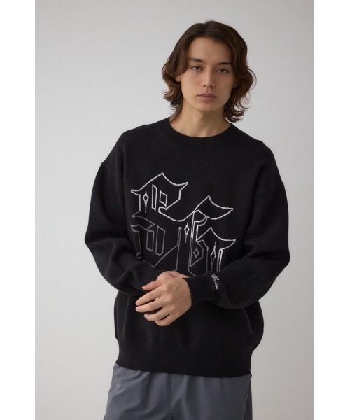 AZUL by moussy(アズールバイマウジー)の「STAY GOLDニット(ニット/セーター・メンズ・杢グレー/ブラック/ブラウン・MEDIUM/LARGE)」の6枚目の写真