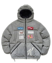 WKNDRS（ウィーキャンドース）の「KELLOGGS SPONSOR PUFFER JK (L.GREY)（ダウンジャケット/コート）」