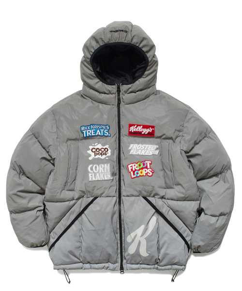 WKNDRS(ウィーキャンドース)の「KELLOGGS SPONSOR PUFFER JK (L.GREY)(ダウンジャケット/コート・レディース・その他・X-LARGE/LARGE/MEDIUM)」の1枚目の写真