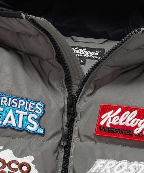 WKNDRS(ウィーキャンドース)の「KELLOGGS SPONSOR PUFFER JK (L.GREY)(ダウンジャケット/コート・レディース・その他・X-LARGE/LARGE/MEDIUM)」の3枚目の写真