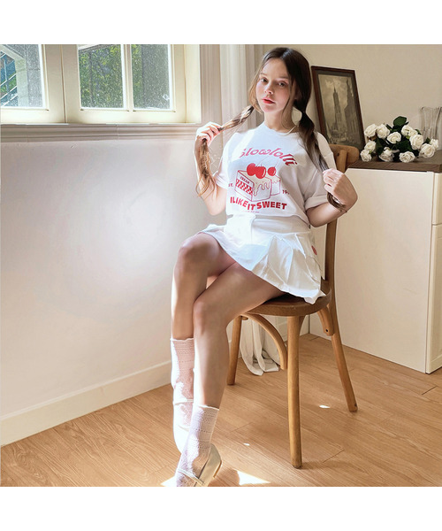 SLOWLOLLI(スローローリ)の「Cargo mini skirt - White(スカート・レディース・Beige/PINK/ブラック/アイボリー・FREE)」の1枚目の写真