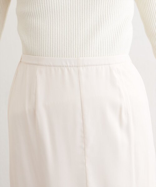 natural couture(ナチュラルクチュール)の「リボンベルト付きサテンスカート(スカート・レディース・ボルドー/オフホワイト/チャコールグレー・FREE)」の19枚目の写真