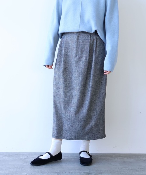 yuni（ユニ　）の「washable wool check コクーンスカート　1701SK006252（スカート・レディース・ブラック・FREE）」の11枚目の写真
