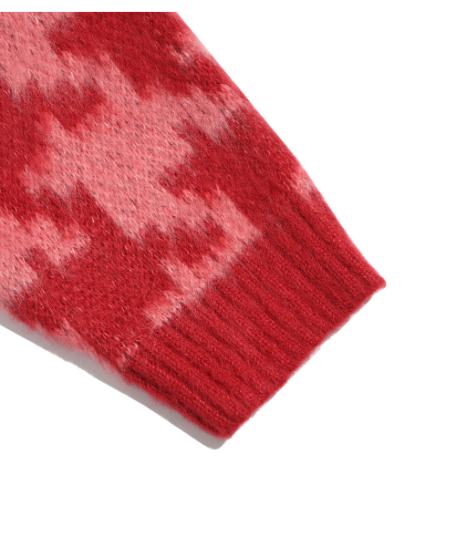 NICE GHOST CLUB(ナイスゴーストクラブ)の「HOUNDSTOOTH DEVIL ROSE KNIT_PINK(NG2FFUK600A)(ニット/セーター・レディース・ピンク・SMALL/MEDIUM/LARGE)」の6枚目の写真