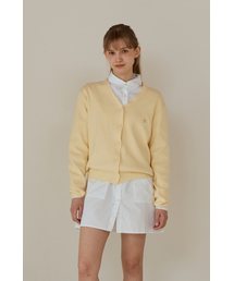 ANC BASIC V-NECK CARDIGAN_YELLOW