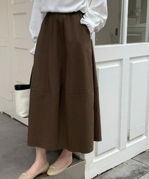切り替えフレアスカート裏地付き