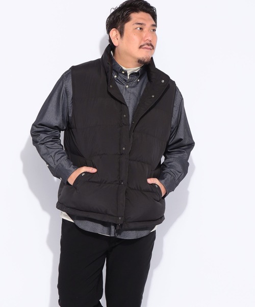 B&T CLUB(ビーティークラブ)の「中綿ベスト メンズ 大きいサイズ SUNBURNER スタンド フルボタン 中綿ジャケット カジュアル オフィスカジュアル B&T CLUB (ビーアンドティークラブ)(ダウンベスト・メンズ・グレー/ブラック/グリーン・X1(3L~4L)/X2(4L~5L)/X3(6L~7L))」の9枚目の写真