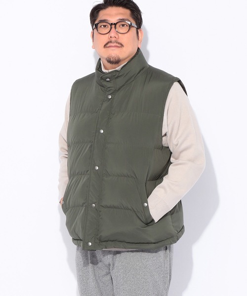 B&T CLUB(ビーティークラブ)の「中綿ベスト メンズ 大きいサイズ SUNBURNER スタンド フルボタン 中綿ジャケット カジュアル オフィスカジュアル B&T CLUB (ビーアンドティークラブ)(ダウンベスト・メンズ・グレー/ブラック/グリーン・X1(3L~4L)/X2(4L~5L)/X3(6L~7L))」の17枚目の写真