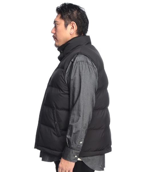 B&T CLUB(ビーティークラブ)の「中綿ベスト メンズ 大きいサイズ SUNBURNER スタンド フルボタン 中綿ジャケット カジュアル オフィスカジュアル B&T CLUB (ビーアンドティークラブ)(ダウンベスト・メンズ・グレー/ブラック/グリーン・X1(3L~4L)/X2(4L~5L)/X3(6L~7L))」の22枚目の写真
