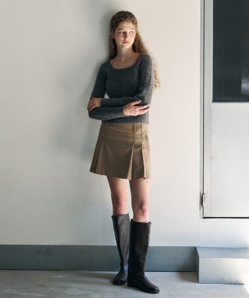 DRAWFIT WOMEN（ドローフィットウーマン）の「アルパカボリュームスリーブスクエアリブニット[L.GREY]（ニット/セーター・レディース・その他・SMALL/MEDIUM）」の8枚目の写真