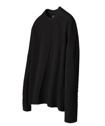 DGNAK（ディグナク）の「オーバーサイズドロップショルダーTシャツ（ブラック）_ PD3TS0303（Tシャツ/カットソー）」