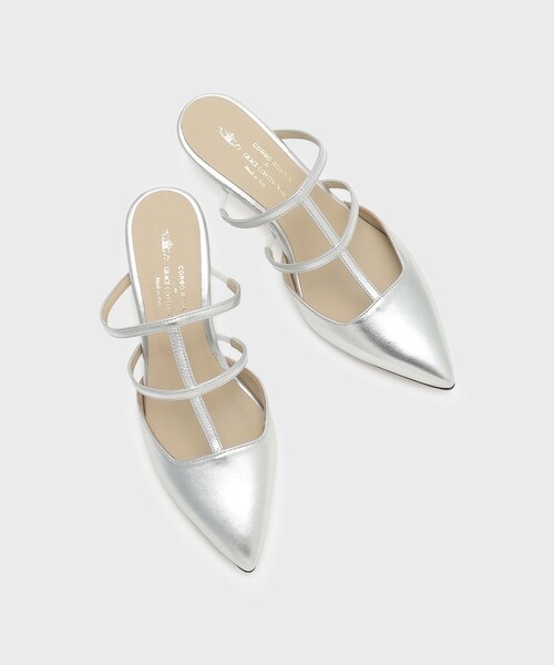 GRACE CONTINENTAL（グレースコンチネンタル）の「CORSO ROMA ストラップミュール（その他シューズ・レディース・シルバー/キナリ・37/36/38）」の2枚目の写真