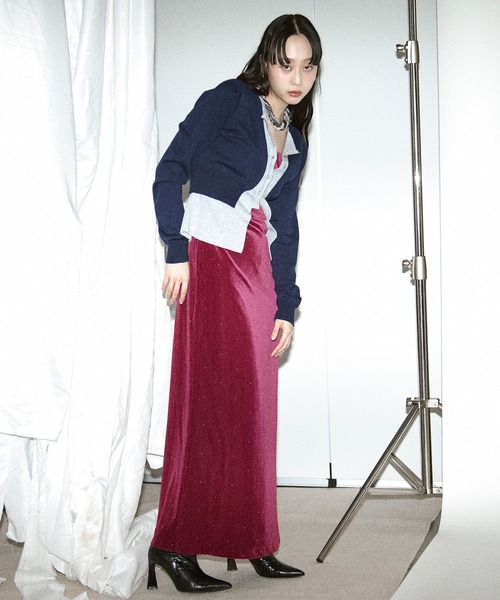 Ezick（エジック）の「layered design cardigan レイヤードバイカラーカーディガン（カーディガン/ボレロ・レディース・グレー系/ネイビー系・FREE）」の11枚目の写真