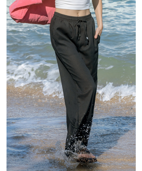 IMCLAIRE（アイエムクレア）の「リネンビーチパンツブラック（その他パンツ・レディース・その他・SMALL/MEDIUM/LARGE）」の2枚目の写真