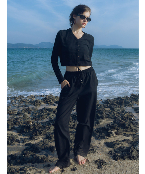 IMCLAIRE（アイエムクレア）の「リネンビーチパンツブラック（その他パンツ・レディース・その他・SMALL/MEDIUM/LARGE）」の5枚目の写真