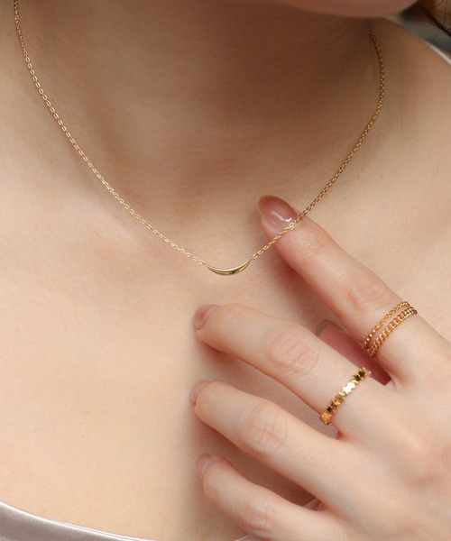 NOIR DE POUPEE（ノワールドプーペ）の「【WEB限定】K18vermeil ムーン ペンダントネックレス 40cm（ネックレス・レディース・ゴールド・FREE）」の2枚目の写真