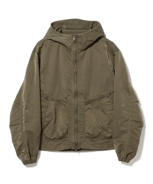 BEAMS(ビームス)の「ガーメントダイ フーデッド ブルゾン【ワイドショートフィット】(ブルゾン・メンズ・ブラック/オリーブ・L/M/S/XL)」の7枚目の写真