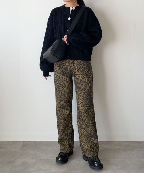 Belle Cie(ベルシー)の「レオパード柄 ルーズ ワイドパンツ ヒョウ柄 ズボン Y2K 韓国ファッション(その他パンツ・レディース・ベージュ・XL/L/M/S)」の1枚目の写真
