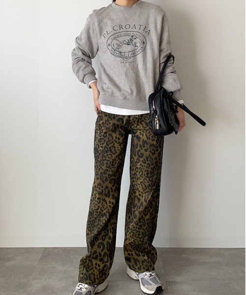 Belle Cie(ベルシー)の「レオパード柄 ルーズ ワイドパンツ ヒョウ柄 ズボン Y2K 韓国ファッション(その他パンツ・レディース・ベージュ・XL/L/M/S)」の7枚目の写真
