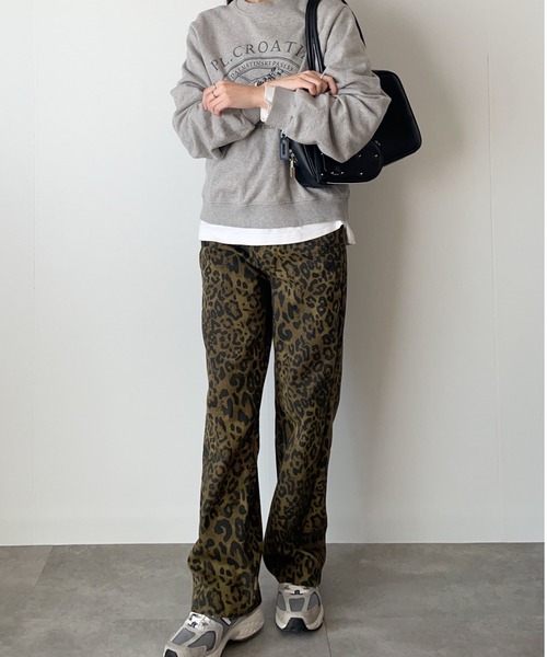 Belle Cie(ベルシー)の「レオパード柄 ルーズ ワイドパンツ ヒョウ柄 ズボン Y2K 韓国ファッション(その他パンツ・レディース・ベージュ・XL/L/M/S)」の9枚目の写真