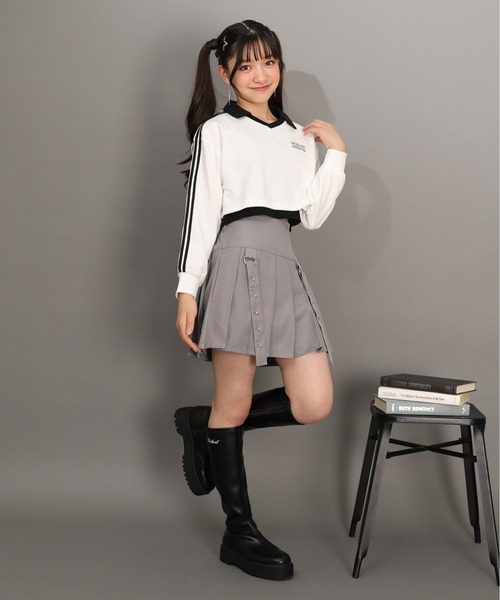 PINKHUNT(ピンクハント)の「PINKHUNT タンクトップ付き 4本ライントレーナー 1221K(スウェット・キッズ・ライトブルー/ホワイト・140cm/150cm/160cm/130cm)」の5枚目の写真