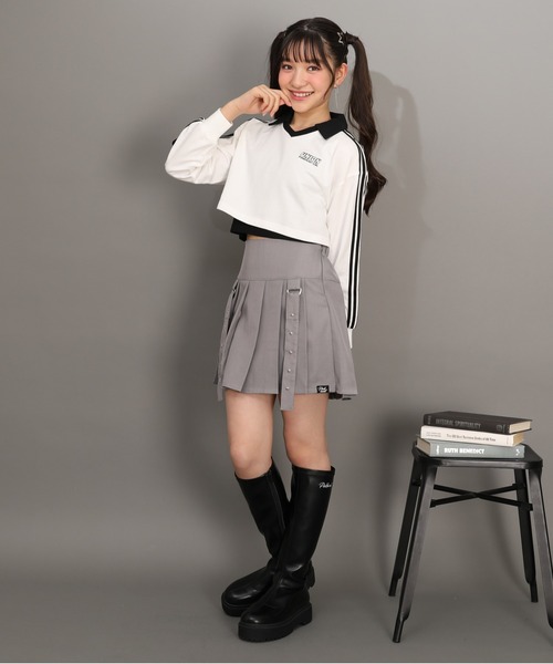 PINKHUNT(ピンクハント)の「PINKHUNT タンクトップ付き 4本ライントレーナー 1221K(スウェット・キッズ・ライトブルー/ホワイト・140cm/150cm/160cm/130cm)」の6枚目の写真