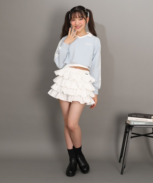 PINKHUNT(ピンクハント)の「PINKHUNT タンクトップ付き 4本ライントレーナー 1221K(スウェット・キッズ・ライトブルー/ホワイト・140cm/150cm/160cm/130cm)」の10枚目の写真