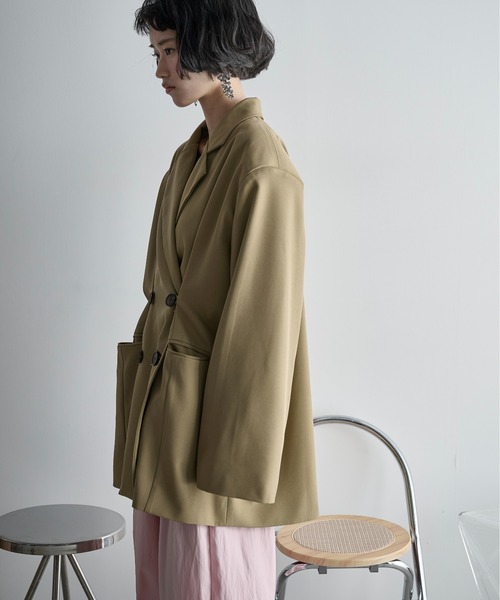 THE YOn（ザヨン）の「ウエストタックテーラードジャケット（テーラードジャケット・レディース・チャコールグレー/グレー/ベージュ・FREE）」の16枚目の写真