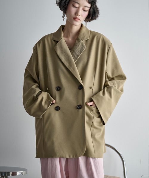 THE YOn（ザヨン）の「ウエストタックテーラードジャケット（テーラードジャケット・レディース・チャコールグレー/グレー/ベージュ・FREE）」の17枚目の写真