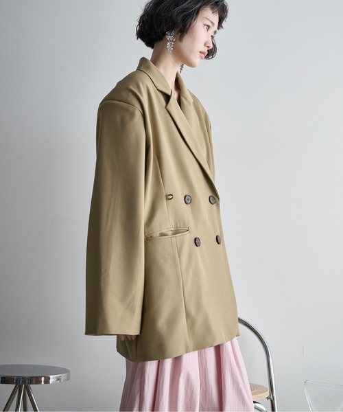 THE YOn（ザヨン）の「ウエストタックテーラードジャケット（テーラードジャケット・レディース・チャコールグレー/グレー/ベージュ・FREE）」の18枚目の写真