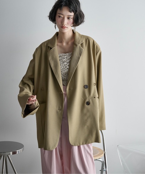 THE YOn（ザヨン）の「ウエストタックテーラードジャケット（テーラードジャケット・レディース・チャコールグレー/グレー/ベージュ・FREE）」の22枚目の写真