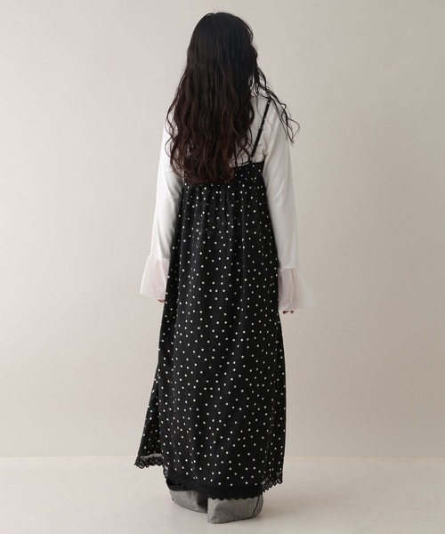 RAGEBLUE(レイジブルー)の「シアードットキャミワンピース(ワンピース・レディース・ホワイト/ブラック・FREE)」の9枚目の写真