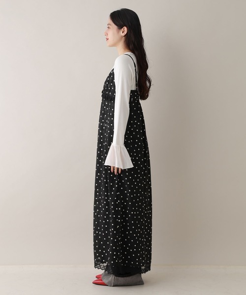 RAGEBLUE(レイジブルー)の「シアードットキャミワンピース(ワンピース・レディース・ホワイト/ブラック・FREE)」の13枚目の写真