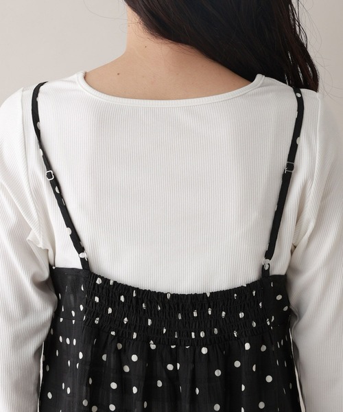 RAGEBLUE(レイジブルー)の「シアードットキャミワンピース(ワンピース・レディース・ホワイト/ブラック・FREE)」の18枚目の写真
