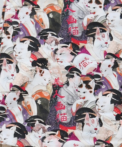 着物 単衣 ニコアンティーク 美人画猫（着物）｜utatane（ウタタネ）の