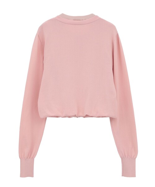 CLANE（クラネ）の「【CLANE/クラネ】W LAYERED KNIT CARDIGAN/ダブルレイヤードニットカーディガン（カーディガン/ボレロ・レディース・ピンク/ベージュ・1）」の10枚目の写真