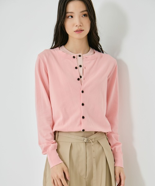 CLANE(クラネ)の「【CLANE/クラネ】W LAYERED KNIT CARDIGAN/ダブルレイヤードニットカーディガン(カーディガン/ボレロ・レディース・ピンク/ベージュ・1)」の22枚目の写真