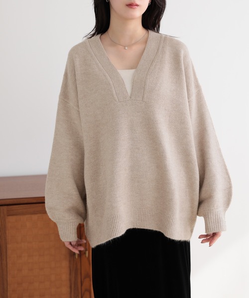 セール】ディープVネックニット（ニット/セーター）｜SUNFLOWER EIGHT