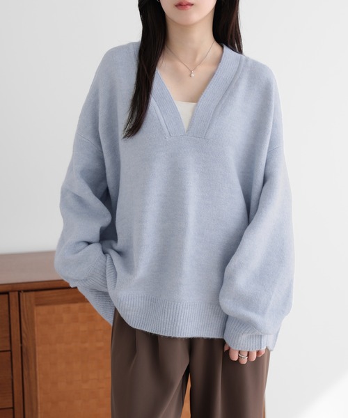 セール】ディープVネックニット（ニット/セーター）｜SUNFLOWER EIGHT
