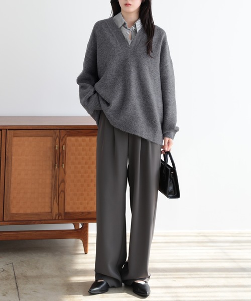 セール】ディープVネックニット（ニット/セーター）｜SUNFLOWER EIGHT