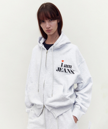 m.m.m（ムー）の「MMM コットンフードジップアップ_メランジ（パーカー）」