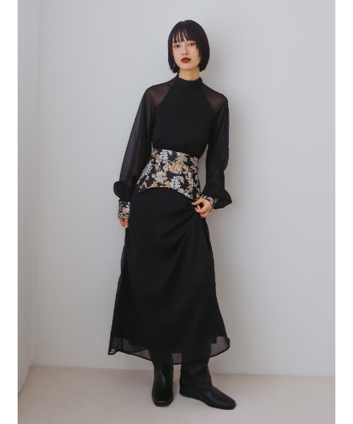 Jacquard Belt 2way Dress/ジャガードベルト2ウェイドレス（ドレス