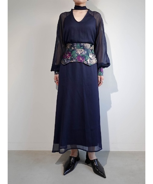 Jacquard Belt 2way Dress/ジャガードベルト2ウェイドレス（ドレス
