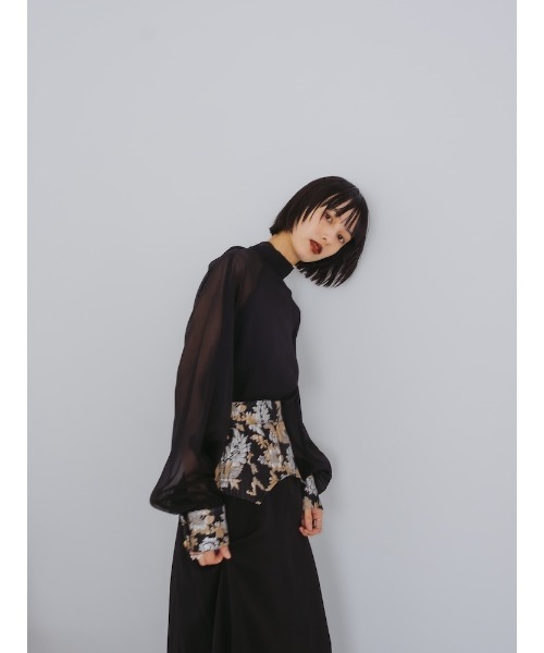sahara（サハラ）の「Jacquard Belt 2way Dress/ジャガードベルト２ウェイドレス（ドレス・レディース・ブラック/ネイビー/ライトグレー・FREE）」の9枚目の写真