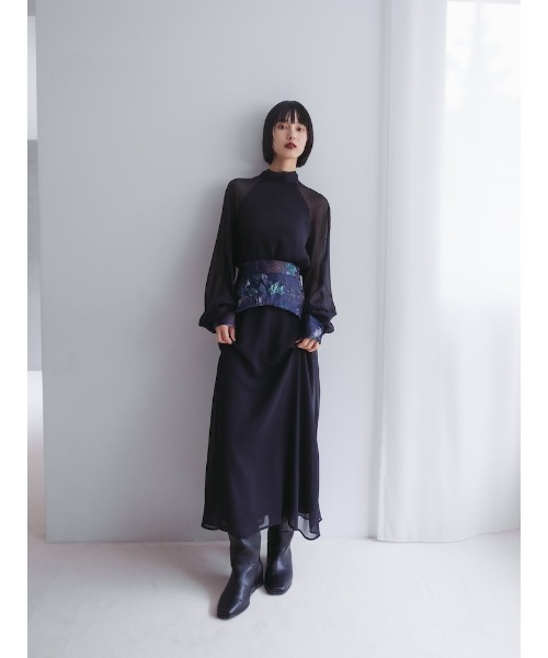 sahara（サハラ）の「Jacquard Belt 2way Dress/ジャガードベルト２ウェイドレス（ドレス・レディース・ブラック/ネイビー/ライトグレー・FREE）」の19枚目の写真