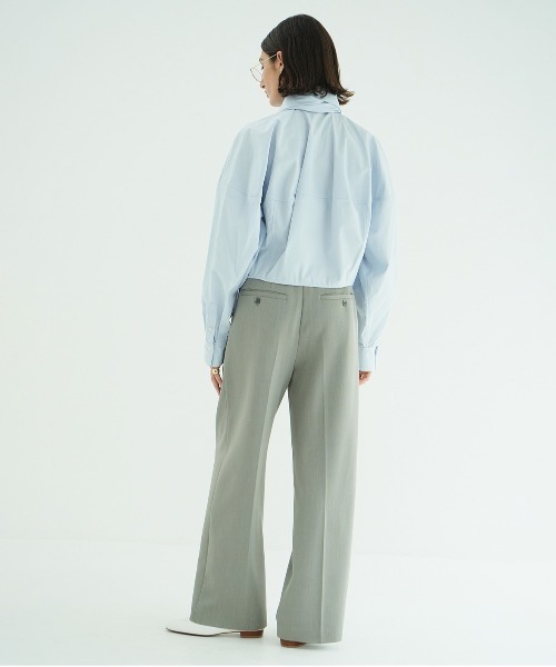 CLANE（クラネ）の「2WAY TUCK STRAIGHT PANTS（スラックス・レディース・ブルー/グレー/ブラック・0/1/2）」の17枚目の写真