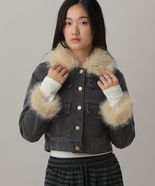 3.3 Field Trip （3.3フィールドトリップ）の「3.3 Field Trip／ファードッキングデニムジャケット（デニムジャケット・レディース・ブラック/ブルー・FREE）」の21枚目の写真