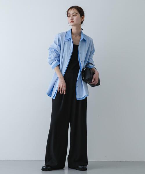 セール】『WEB限定』フェイクレイヤードルーズシャツ（シャツ/ブラウス