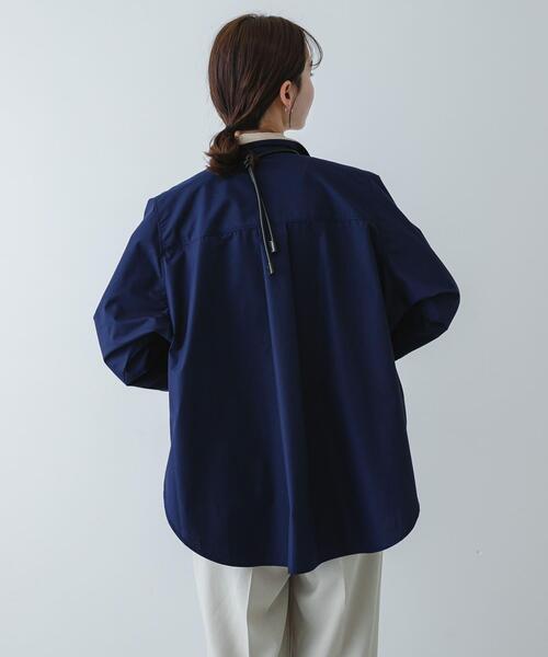 SENSE OF PLACE by URBAN RESEARCH（センスオブプレイスバイアーバンリサーチ）の「『WEB限定』フェイクレイヤードルーズシャツ（シャツ/ブラウス・レディース・ピンク/ブルー系その他/ネイビー・ONE）」の12枚目の写真